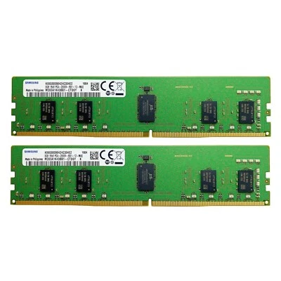 Samsung 16GB 2X8GB DDR4 2666MHz PC4-21300 ECC Registered Server RDIMM Memory Ram - Image 1 of 4