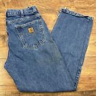 Carhartt B17DST Relaxed Fit Blue Denim Jeans Pants Men's Size 34X32 Medium Wash