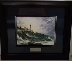 Thomas Kinkade Library Edition *Clearing Storms* Framed Art Engraved Plaque - Picture 1 of 14