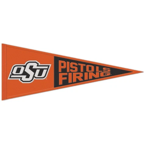 Oklahoma State Cowboys Wool Pennant - 13"x32" Pistols Firing Cover