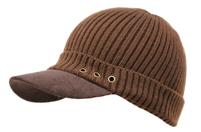 男女通用冬季遮阳帽无檐帽针织帽钩针编织男式滑雪厚暖丙烯酸 — 第 1/4 张图片