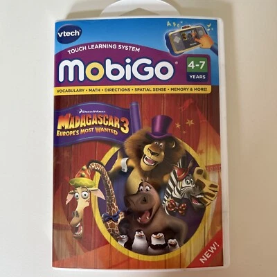 vtech Mobigo Touch Learning  DreamWorks Madagascar 3  4-7 Years  New In Case - Image 1 of 3