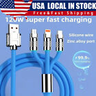 3 in 1 Fast Charging Cable Cell Phone Charger Cord For iPhone Type C Micro USB