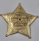 STERLING SILVER / GOLD FRANKLIN MINT LINCOLN COUNTY SHERIFF BADGE