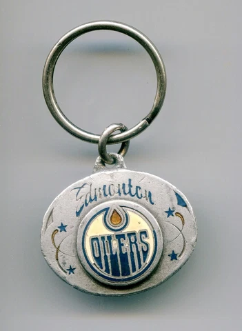 NHL EDMONTON OILERS Vintage SISKIYOU PEWTER SOUVENIER KEYCHAIN KEY-RING Cover