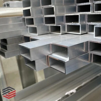 MARKENLOS Aluminium Rechteckrohr Alu Rohr Kantrohr Hohlrohr Vierkantrohr bis 3 meter