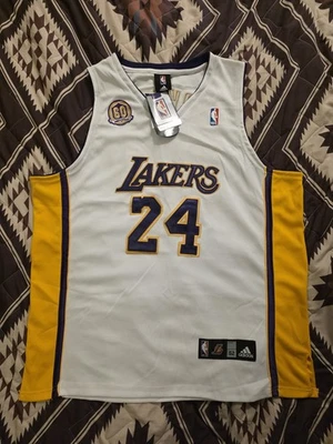 Kobe Bryant Authentic Adidas 60 Anniversary Jersey #24 Lakers White Mens 52 NWT - Image 1 of 4