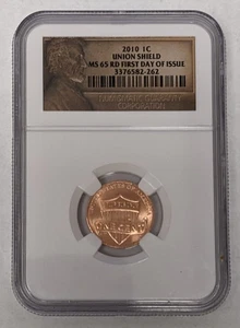 2010 P Union Shield Lincoln Penny NGC MS 65 - Picture 1 of 5