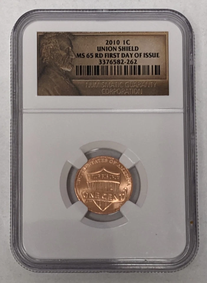 2010 P Union Shield Lincoln Penny NGC MS 65 - Image 1 of 4
