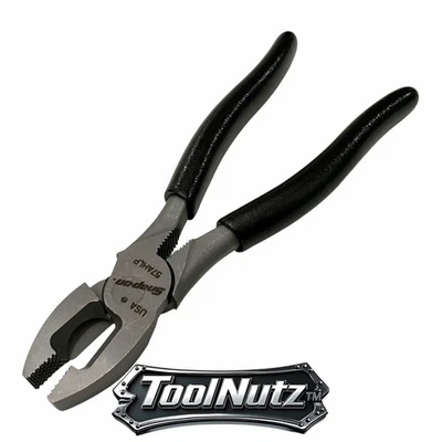 Snap-on Tools NEW 57AHLPBK BLACK Soft Grip HD Combination Lineman's Pliers USA - Image 1 of 4