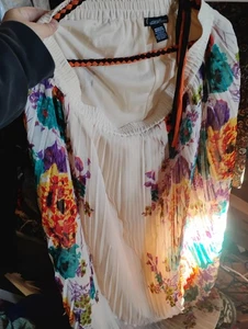 Moderner Stil Signature Studio Maxi Pfirsich Aquarell Rock Polyester... - Bild 1 von 2