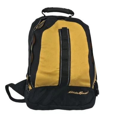 Mochila Eddie Bauer Amarilla y Negra 18" Exterior Bolsillo con Cremallera Unisex Bolsa para Libros Foto 1 de 4