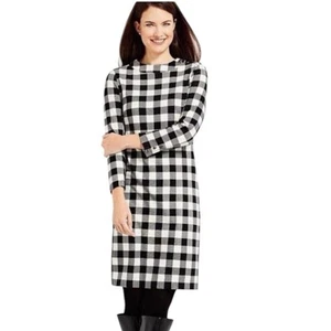 Talbots Kleid Damen großes Etuikleid schwarz kariert Karriere Akademie adrett - Bild 1 von 12
