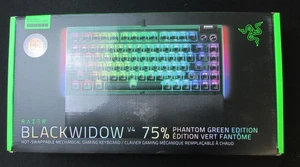 SEALED Razer BlackWidow V4 75% Phantom Green Edition Gaming Keyboard D6 - Picture 1 of 9