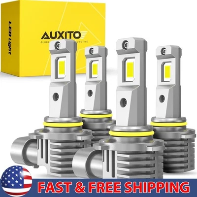 AUXITO Combo 9005+9006 Bombillas LED Faro haz alto/bajo blanco súper brillante 2/4X Foto 1 de 4