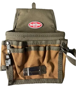 Bucket Boss 54140 RipStop Poly Tool Pouch with FlapFit: 9 Pockets & 8 Tool Loops - Picture 1 of 7