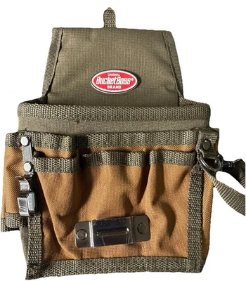 Bucket Boss 54140 RipStop Poly Tool Pouch with FlapFit: 9 Pockets & 8 Tool Loops - Image 1 of 4