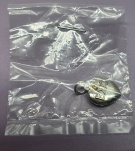 2006 Beta Sigma Phi Sorority Heart Charm Orange Stone Silver Tone Balfour NEW - Picture 1 of 2