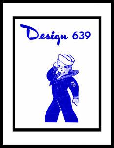 Design MO # 639 SAILOR Military Doll Sewing Pattern Vintage Adorable TOY app.12"