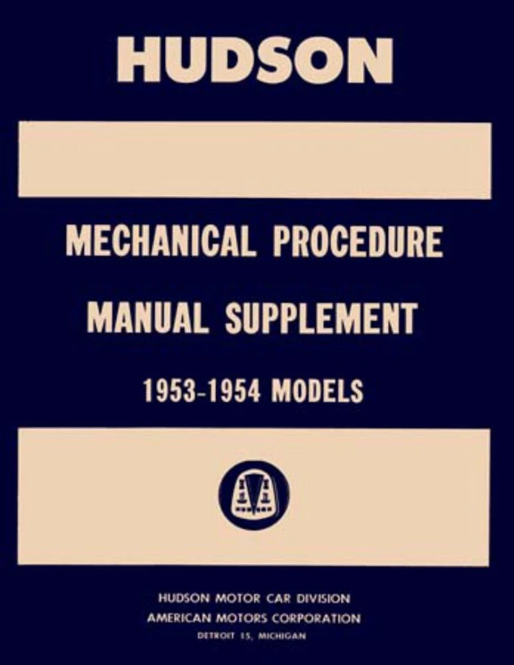 1953 1954 Hudson Shop Service Repair Manual Supplement - Image 1 of 1