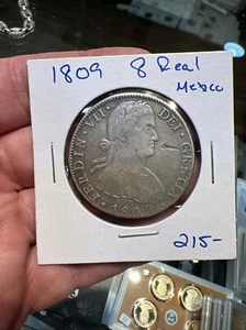 1809 Mexico Silver 8 Reales Mo TH Mexico City Mint Ferdinand VII. - Picture 1 of 9