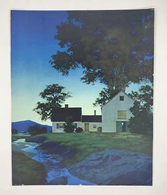 Impresión Original Calendario Crepúsculo Mayfield Parrish ~ Firmado y Fechado ~ ¡¡Gran Color!!! Foto 1 de 4