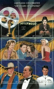 Grenada 1995 - Kinofilme - Bogen mit 9 Briefmarken - Scott #2470 - postfrisch - Bild 1 von 1