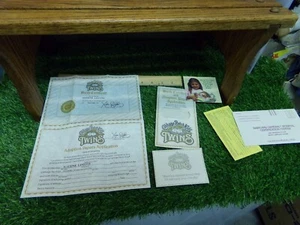 CABBAGE PATCH KIDS coleco TWIN girl birth cert in envelope. 21 - Picture 1 of 3