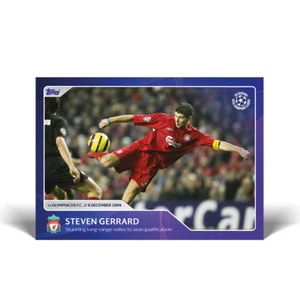 Topps Celebrates 30 Years UCL - Card 028 - Steven Gerrard - Liverpool - Picture 1 of 2