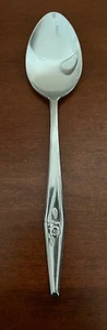 Vintage Stainless Steel Serving Spoon Etched Stemmed Rose Japan - Picture 1 of 6