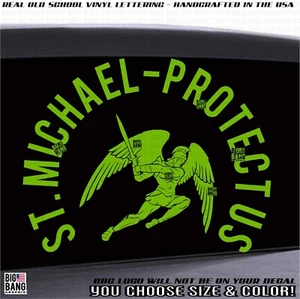 Saint St. Michael DIE CUT Vinyl Decal Sticker Christian Soldier Believer Faith - Picture 1 of 9