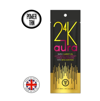 Power Tan 24K Aura Super Carrot Oil Bronzing Sunbed Bräunungslotion Creme 20ml