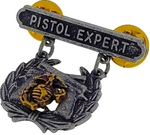 USMC US Marine Corps PISTOL QUALIFICATION EXPERT Shooting Custom Badge Pin - Picture 1 of 1