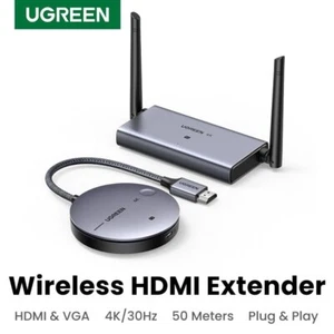 UGREEN Wireless HDMI Extender 4K Video Transmitter Receiver 5G 50M For TV PC PS5 - Picture 1 of 8