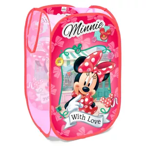 NEW DISNEY MINNIE Girl Children Bedroom Pop Up Storage Basket Bag Toy Bin S - Picture 1 of 3