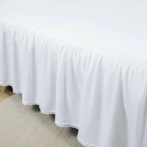 Luxury Premium Quality Bedskirt Crochet Ruffled Collection Design for Home Décor - Picture 1 of 12