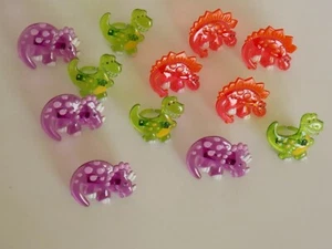 Dinosaur Rings BakeArt Decorating for Cakes, Cupcakes, Muffins x 6 - Picture 1 of 6