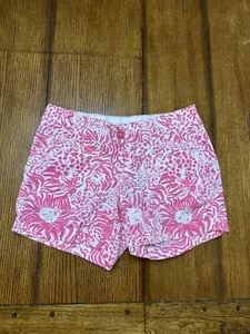 Lilly Pulitzer The Callahan Short Shorts 00 Get Spotted Lion Pink & White FS - Picture 1 of 5