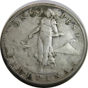 elf Philippines USA 1 Peso 1907 S Silver 4635 - Picture 1 of 2