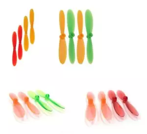 Hubsan X4 H107D 55mm Propellers Green Orange Red and Yellow Combos - Picture 1 of 10