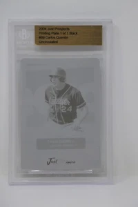2004 Placa de impresión Just Minors Prospects 1 de 1 negra #69 Carlos Quentin novato - Imagen 1 de 9