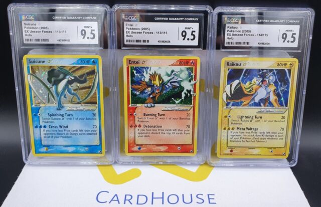 Preços baixos em Jogos de cartas colecionáveis individuais Entei Pokémon  TCG Professional Sports Authenticator (PSA)