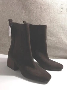 BLONDO Brown Waterproof SELENA suede Pull On Ankle Booties Boots 8M NEW - Picture 1 of 14