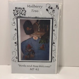 Birds and Bees Welcome Applique Pattern Mulberry Tree - Picture 1 of 3