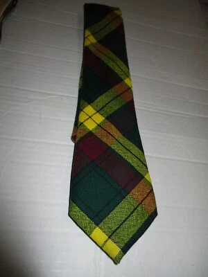 Corbata de lana tartán hecha en Escocia Macmillan corbata antigua clan a cuadros nueva sin etiquetas bonita Foto 1 de 3