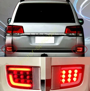 Red Rear Bumper Spoiler LED Fog Light Lamp DR For Toyota Land Cruiser 2016-2021 - Picture 1 of 6