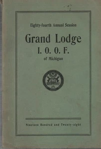 1928 Michigan Odd Fellows Grand Lodge Proceedings Book 84th Annual Saginaw, MI - Picture 1 of 3