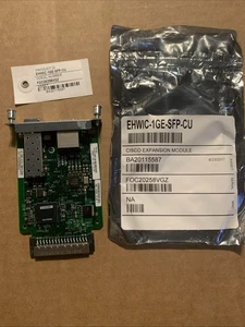 Cisco EHWIC-1GE-SFP-CU - 1 Port Gigabit Enhanced Network Card 73-13295-01 - Picture 1 of 8
