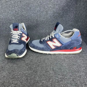 New Balance US 574 Men’s 9.5 Sneakers Shoes Blue Red Suede MADE IN USA - ISSUES - Picture 1 of 24