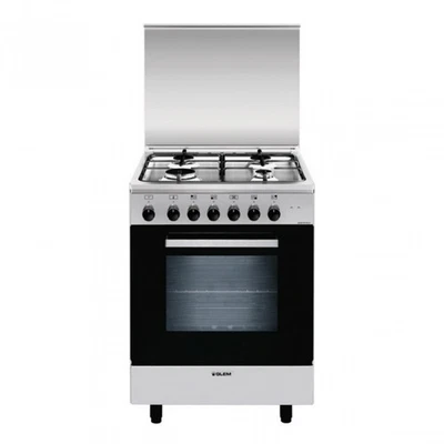 GLEM GAS A654MI6 CUCINA 60x50 4 FUOCHI A GAS FORNO ELETTRICO CLASSE A INOX - Immagine 1 di 2